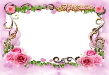 An inscription on the frame: Happy Birthday! An inscription on the frame: Happy Birthday!