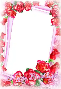 An inscription on the frame: Happy Birthday!