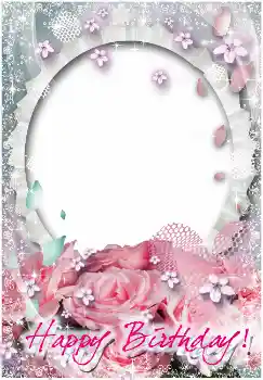 An inscription on the frame: Happy Birthday!