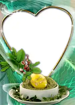 An inscription on the frame: Христос Воскрес! An inscription on the frame: Христос Воскрес!