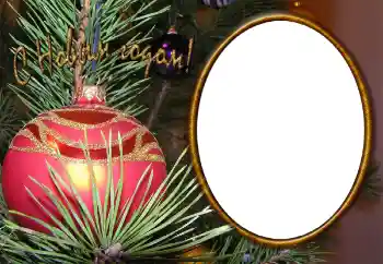 An inscription on the frame: Happy New Year!