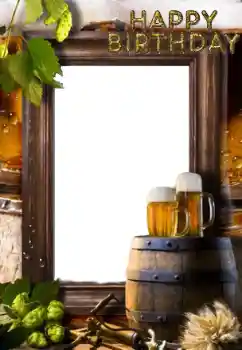 An inscription on the frame: Happy Birthday!