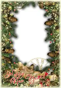 An inscription on the frame: Happy New Year!