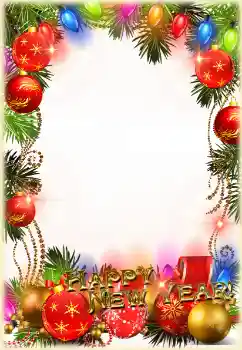 An inscription on the frame: Happy New Year!