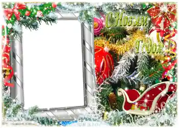 An inscription on the frame: Happy New Year!