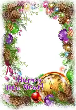 An inscription on the frame: Happy New Year!