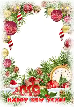 An inscription on the frame: Happy New Year!