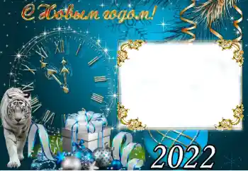 An inscription on the frame: Happy New Year! An inscription on the frame: Happy New Year!