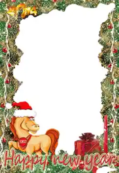 An inscription on the frame: Happy new year 2014 An inscription on the frame: Happy new year 2014