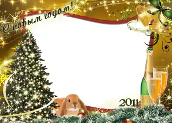 An inscription on the frame: Happy New Year!