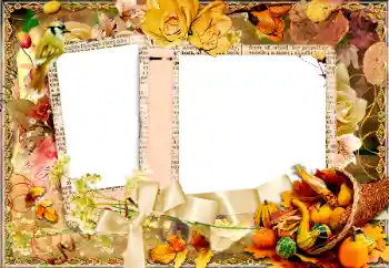 An inscription on the frame: Happy Thanksgiving An inscription on the frame: Happy Thanksgiving