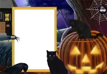 An inscription on the frame: Happy Halloween An inscription on the frame: Happy Halloween