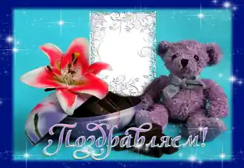 An inscription on the frame: Congratulations! An inscription on the frame: Congratulations!