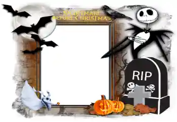 An inscription on the frame: Happy Halloween An inscription on the frame: Happy Halloween