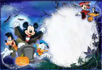 An inscription on the frame: Happy Halloween An inscription on the frame: Happy Halloween