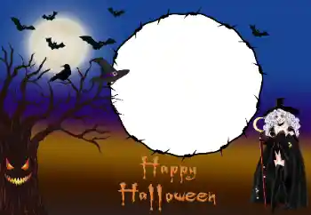 An inscription on the frame: Happy Halloween An inscription on the frame: Happy Halloween