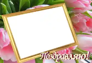 An inscription on the frame: Congratulations! An inscription on the frame: Congratulations!