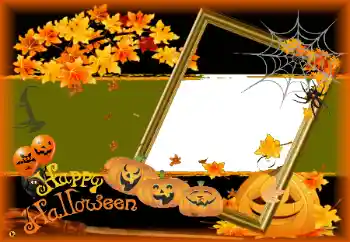 An inscription on the frame: Happy Halloween An inscription on the frame: Happy Halloween
