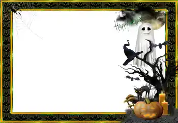 An inscription on the frame: Happy Halloween An inscription on the frame: Happy Halloween