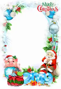 An inscription on the frame: Merry Christmas! An inscription on the frame: Merry Christmas!