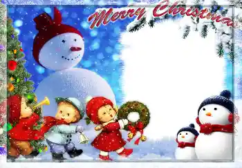 An inscription on the frame: Merry Christmas! An inscription on the frame: Merry Christmas!