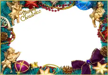 An inscription on the frame: Merry Christmas! An inscription on the frame: Merry Christmas!