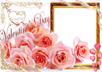 An inscription on the frame: Happy Valentines Day! An inscription on the frame: Happy Valentines Day!