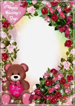 An inscription on the frame: Happy Valentines Day! An inscription on the frame: Happy Valentines Day!