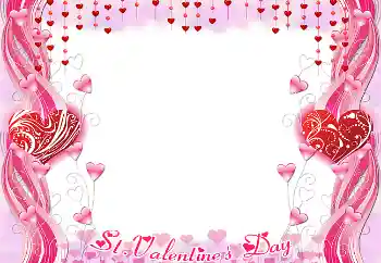 An inscription on the frame: Happy Valentines Day! An inscription on the frame: Happy Valentines Day!