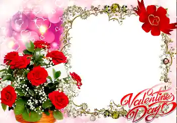 An inscription on the frame: Happy Valentines Day! An inscription on the frame: Happy Valentines Day!