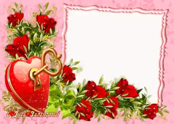 An inscription on the frame: Happy Valentines Day! An inscription on the frame: Happy Valentines Day!