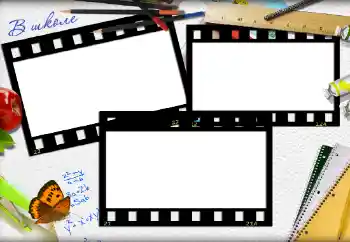 An inscription on the frame: School An inscription on the frame: School