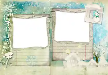 An inscription on the frame: Snowfall