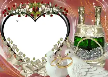 Photo effect from category Wedding frames № 1077 Photo effect from category Wedding frames № 1077