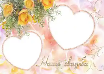 Photo effect from category Wedding frames № 118. An inscription on the frame: Our wedding