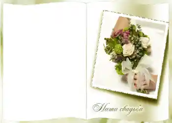 Photo effect from category Wedding frames № 121. An inscription on the frame: Our wedding