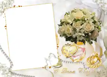 Photo effect from category Wedding frames № 155. An inscription on the frame: С днем свадьбы.