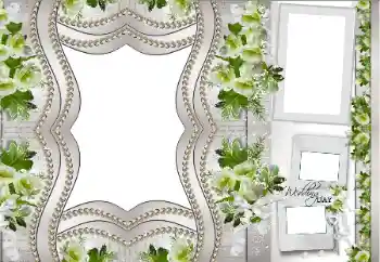 An inscription on the frame: Our wedding An inscription on the frame: Our wedding