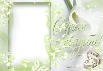 Photo effect from category Wedding frames № 18191. An inscription on the frame: С днем свадьбы! Photo effect from category Wedding frames № 18191. An inscription on the frame: С днем свадьбы!