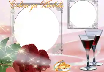Photo effect from category Wedding frames № 9803. An inscription on the frame: Совет да любовь